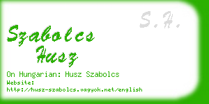 szabolcs husz business card